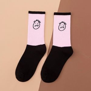 Travis Scott Cactus Jack Black Pink Crew Socks